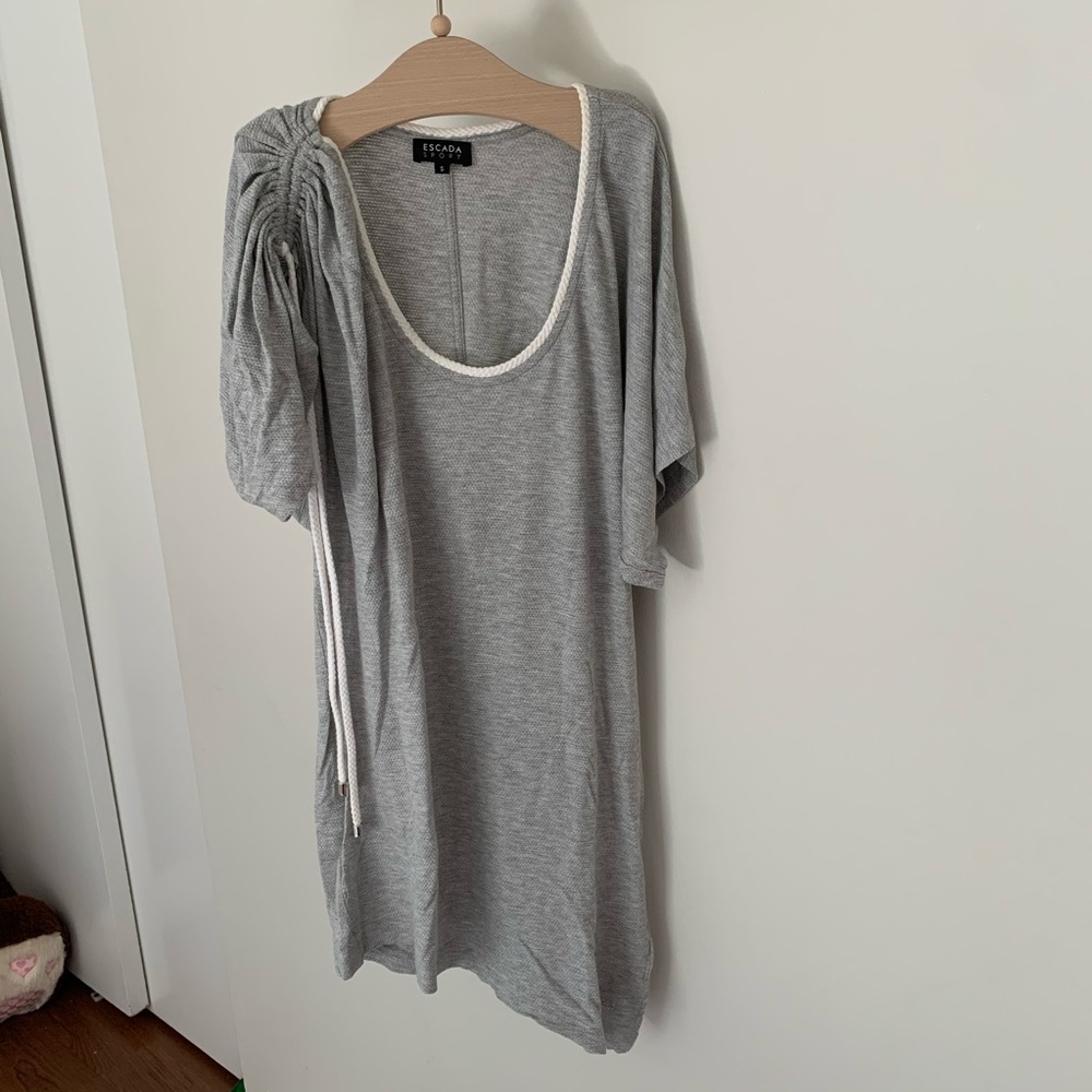Escada sports gray viscose tunic top size s